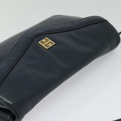 Givenchy Vintage 4G Leather, Navy, Leather, Shoulder Bag