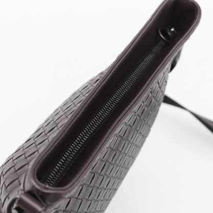 Bottega Veneta Flat Messenger Intrecciato Nappa, Brown, Leather, Handbag