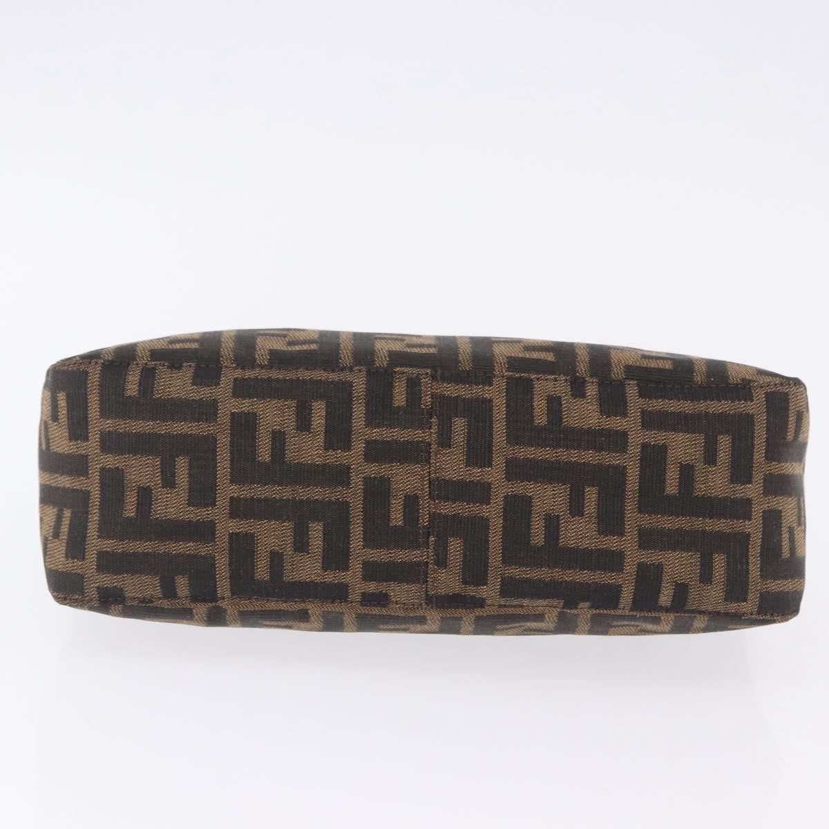 Fendi Baguette Pochette Zucca Canvas, Brown, Canvas, Clutch