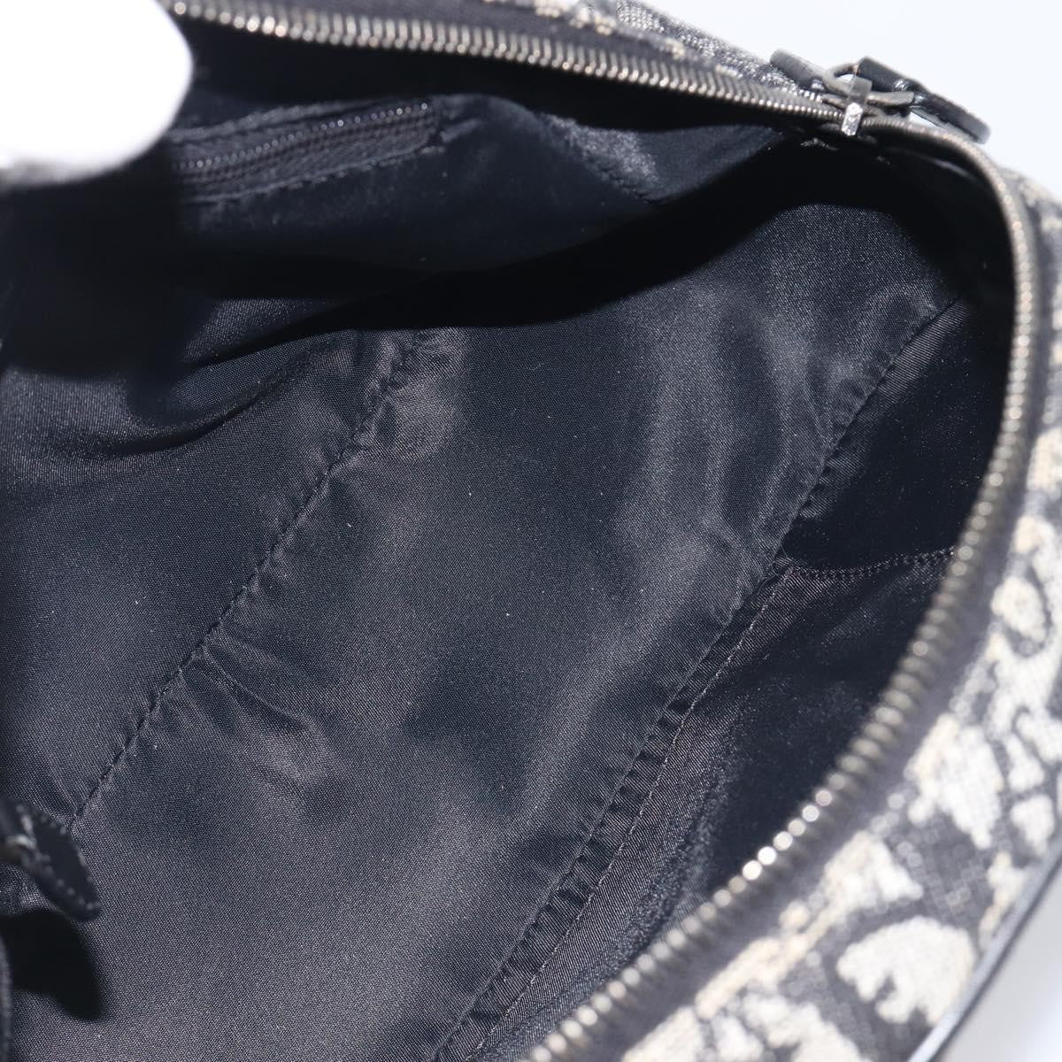 Christian Dior Trotter Double Saddle Canvas, Black, Canvas, Handbag