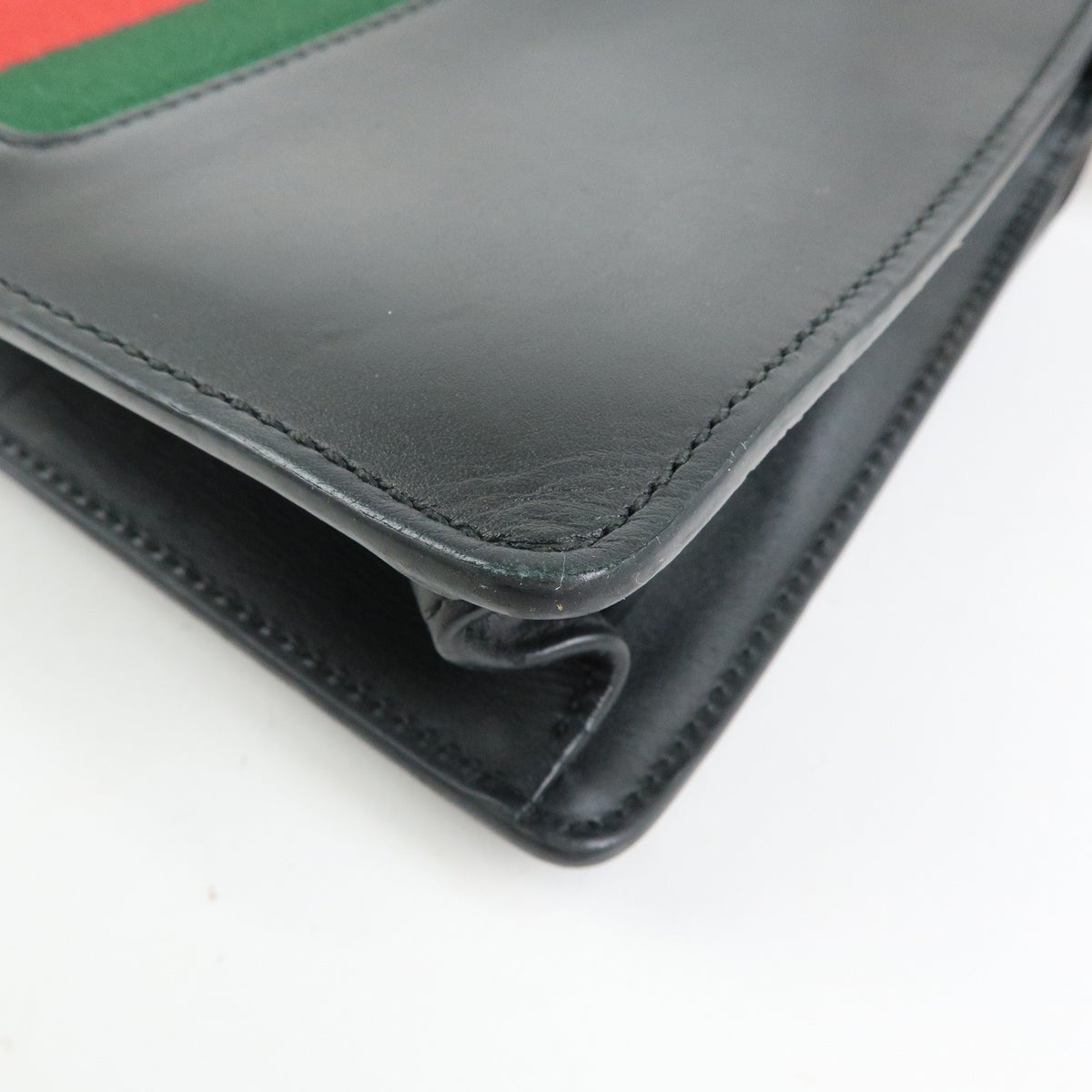 Gucci Sylvie Leather, Black, Leather, Shoulder Bag