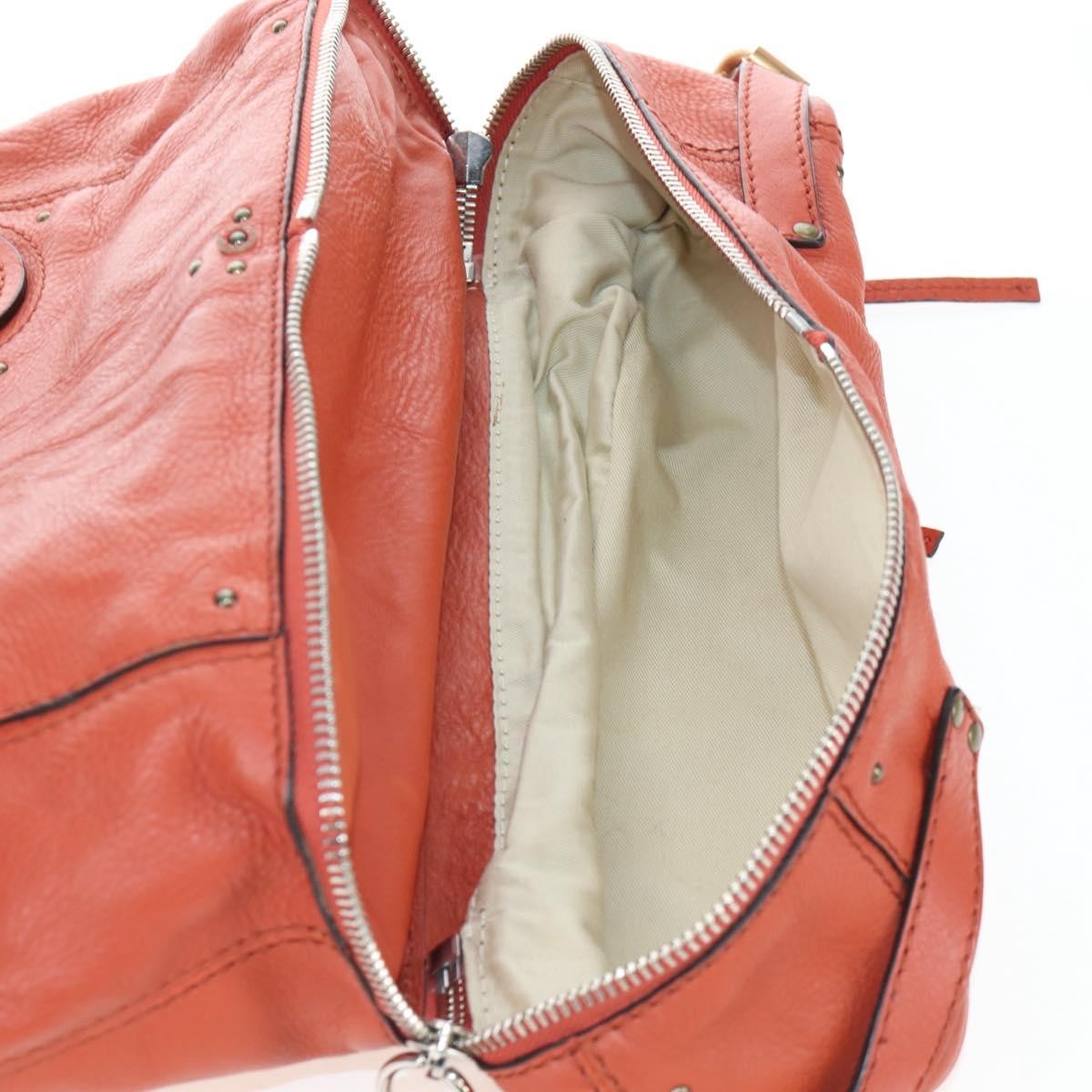 Chloe Paddington Leather, Orange, Leather, Tote Bag