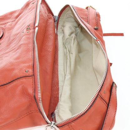 Chloe Paddington Leather, Orange, Leather, Tote Bag
