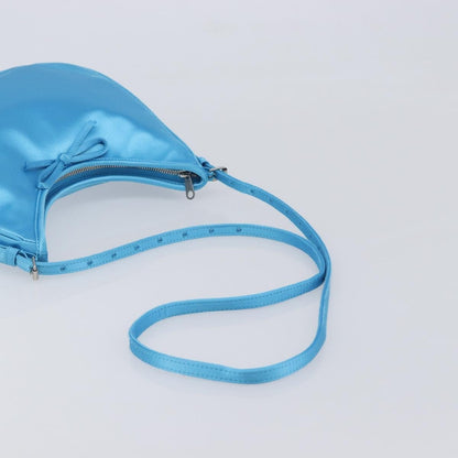 Balenciaga Leopolda Satin, Blue, Satin, Shoulder Bag