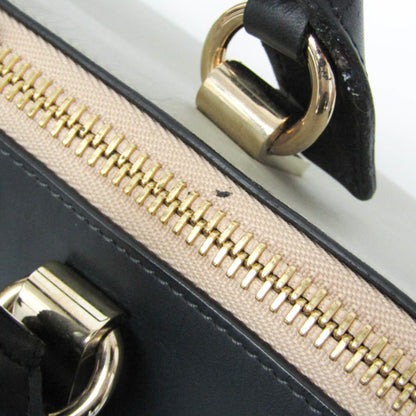 Chloe Bicolor Baylee Satchel Leather, Gray, Leather, Handbag