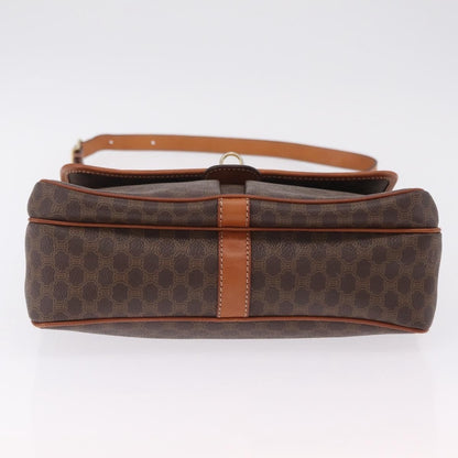 Celine Macadam Shoulder Canvas, Brown, Canvas, Crossbody Bag