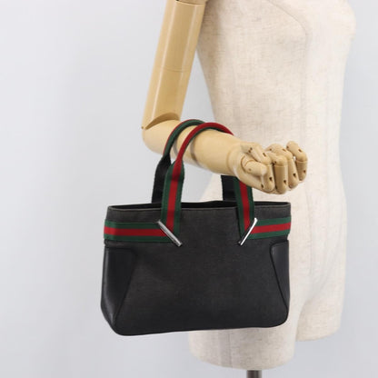 Gucci Sherry Line Tote Canvas, Black, Canvas, Tote Bag