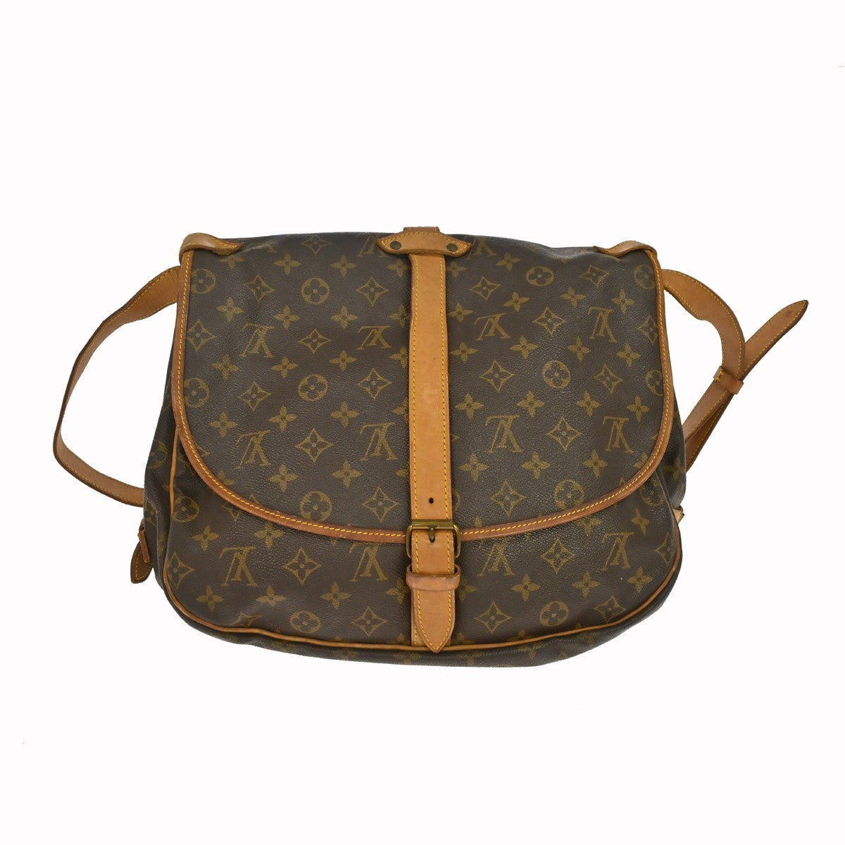 Louis Vuitton Saumur Monogram, Brown, Canvas, Shoulder Bag