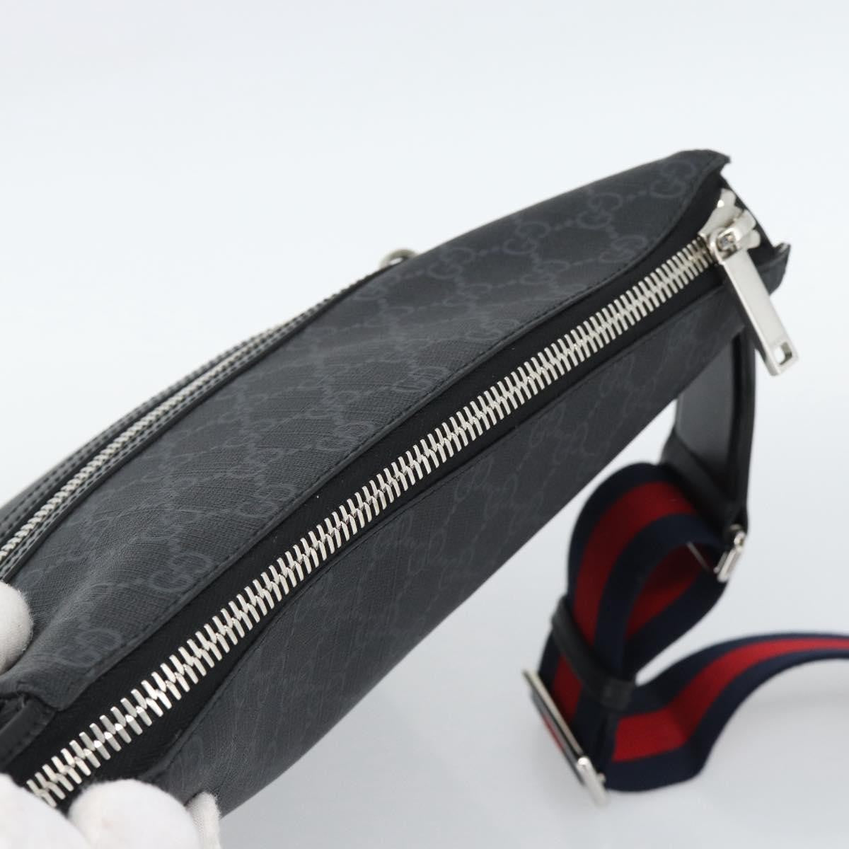 Gucci Sherry line shoulder Leather, Black, Canvas, Handbag