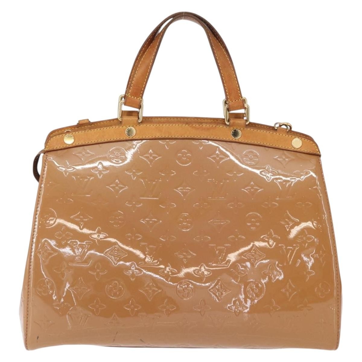Louis Vuitton Brea Monogram Vernis, Brown, Patent Leather, Handbag