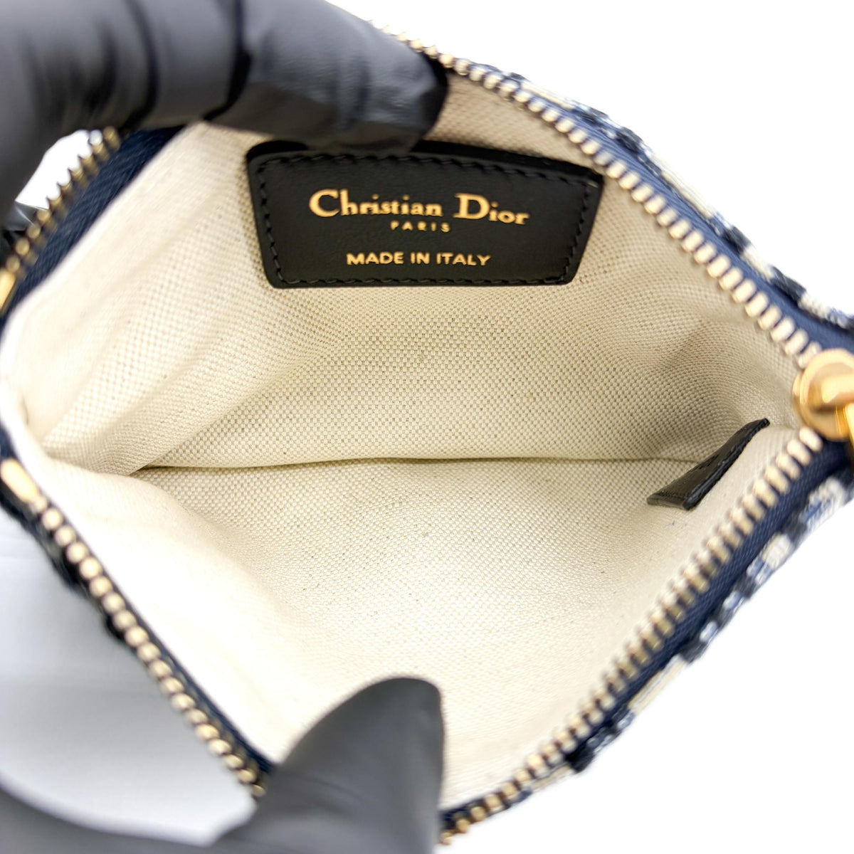 Christian Dior Travel Kit Oblique Canvas, Beige, Canvas, Toiletry Case
