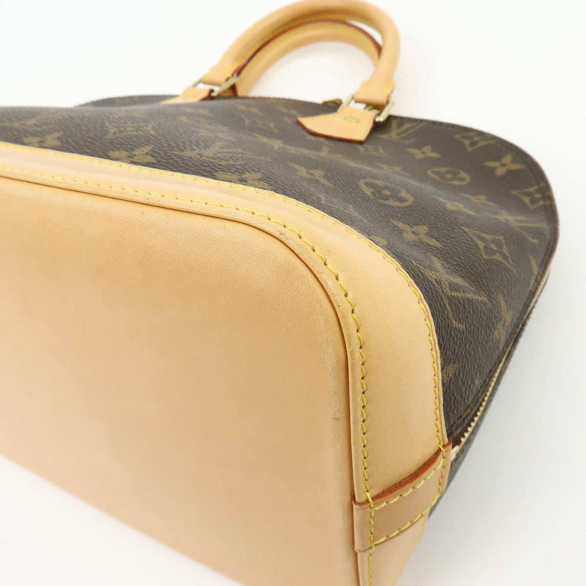 Louis Vuitton Alma Monogram Canvas, Brown, Canvas, Handbag