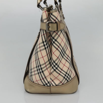 Burberry Nova Check Tote Canvas and Leather, Beige, Canvas, Tote Bag