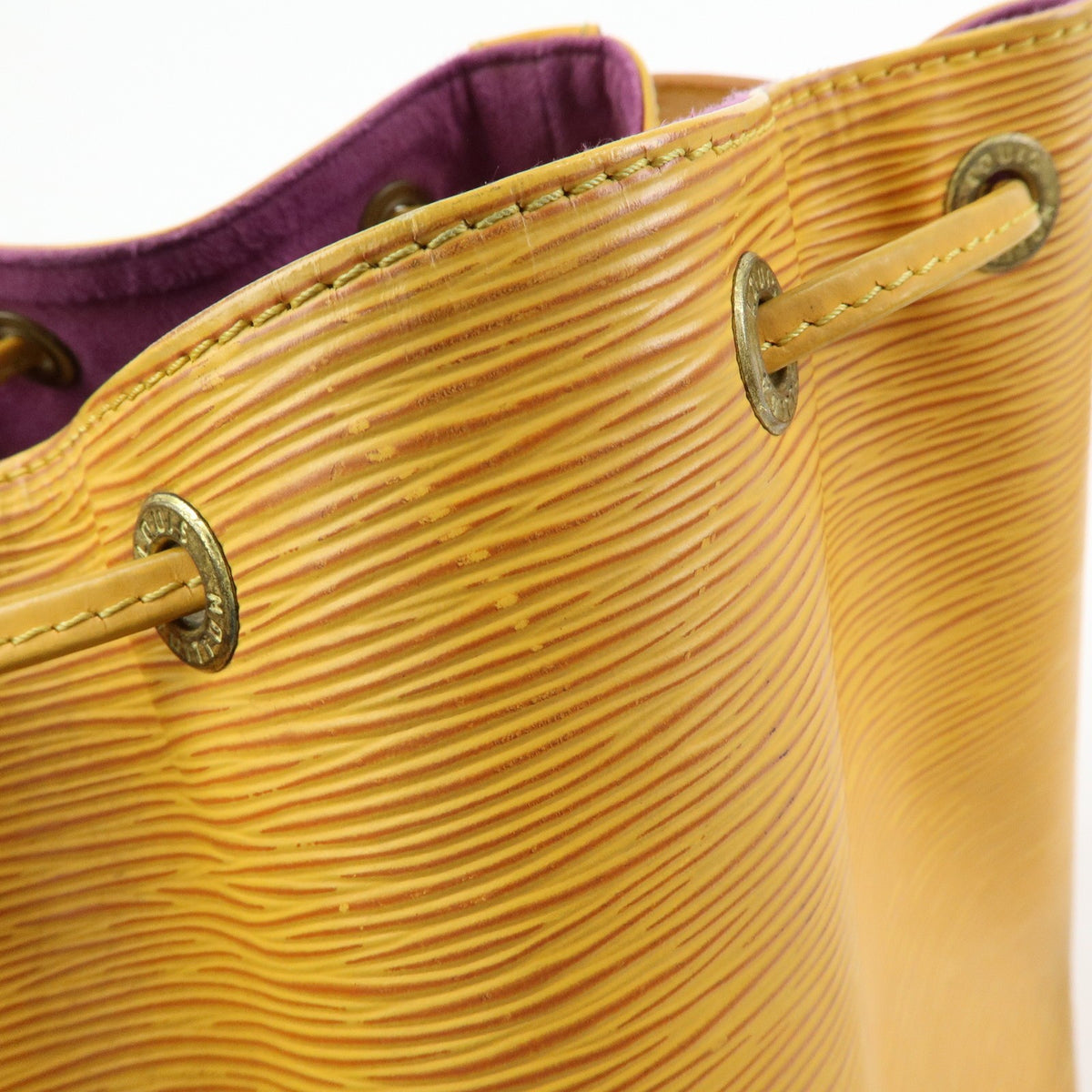 Louis Vuitton Petit Noe Epi Leather, Yellow, Leather, Handbag