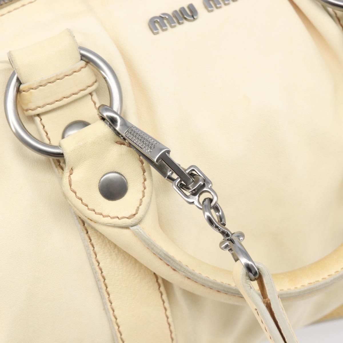Miu Miu Vitello Lux Leather, Beige, Leather, Handbag