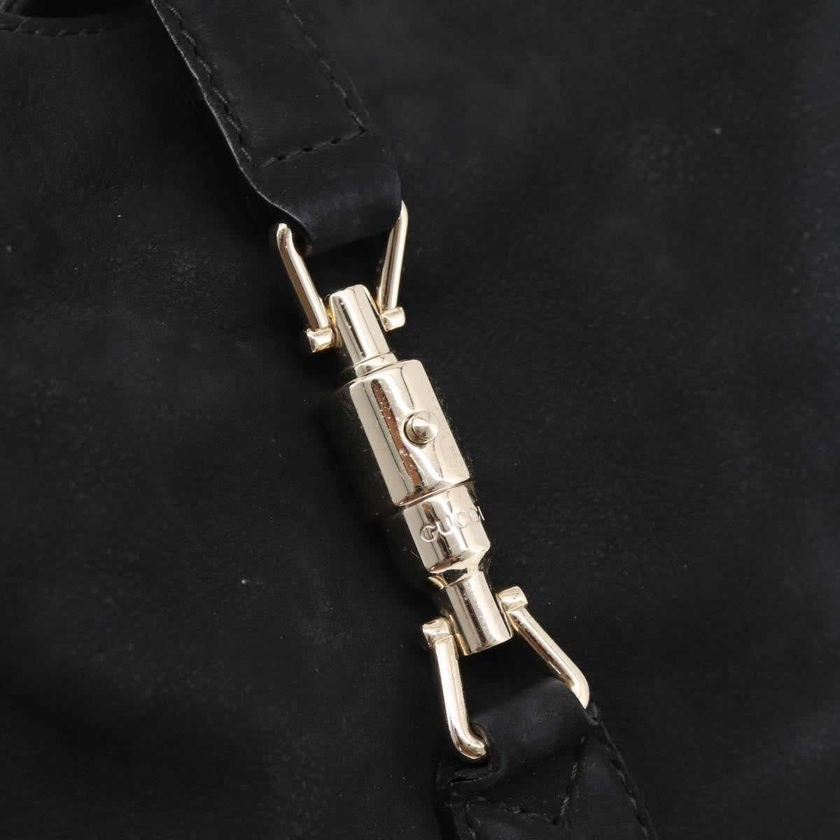 Gucci Jackie O Suede, Black, Leather, Handbag