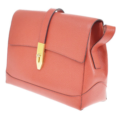 Celine Shoulder Leather, Red, Leather, Shoulder Bag