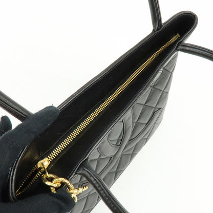 Chanel Medallion Quilted Caviar, Black, Calfskin, Tote Bag