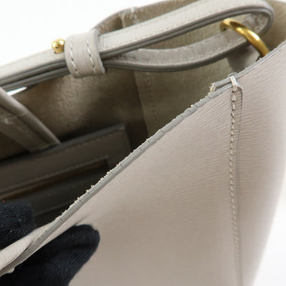 Celine Vertical Cabas Leather, Beige, Leather, Tote Bag
