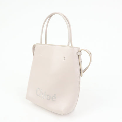Chloe Sense Leather, Pink, Leather, Tote Bag