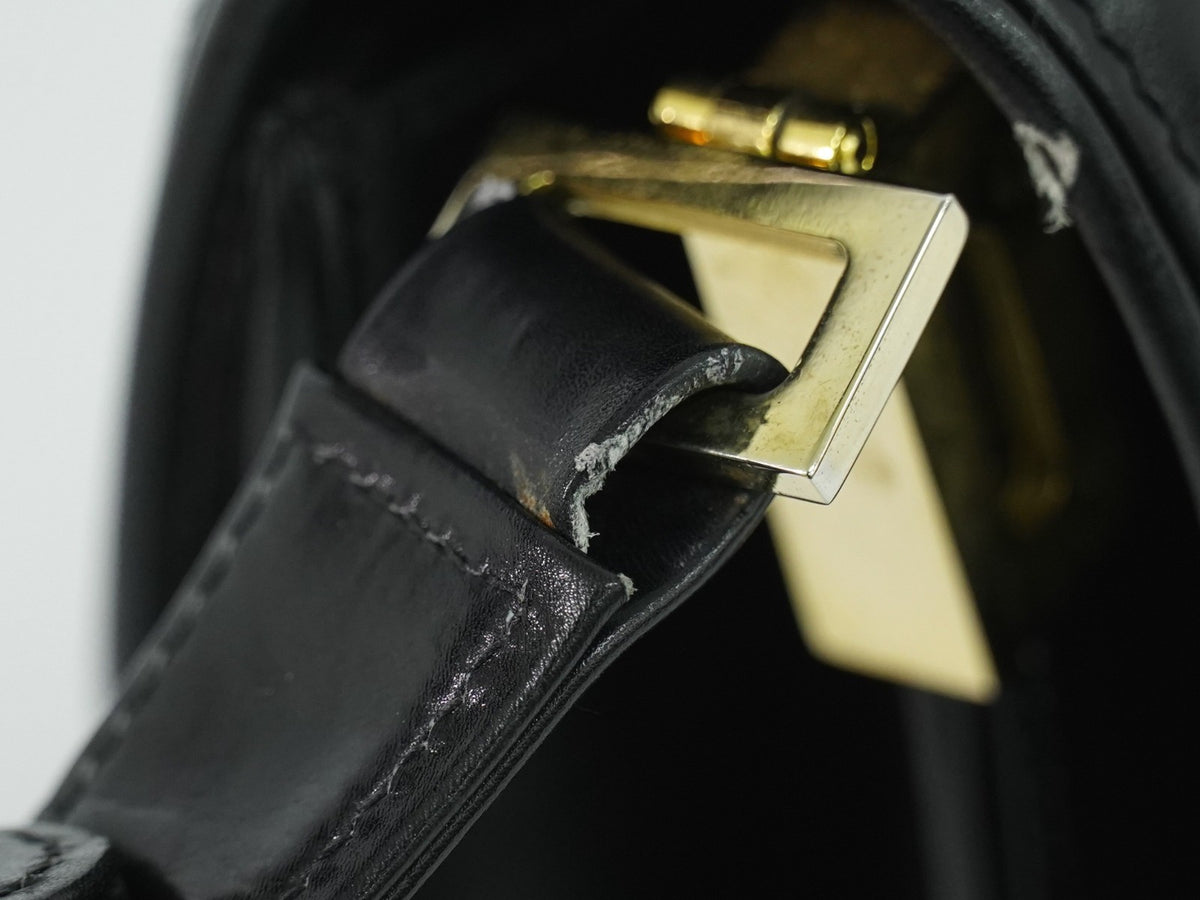 Gucci Shoulder Leather, Black, Leather, Shoulder Bag