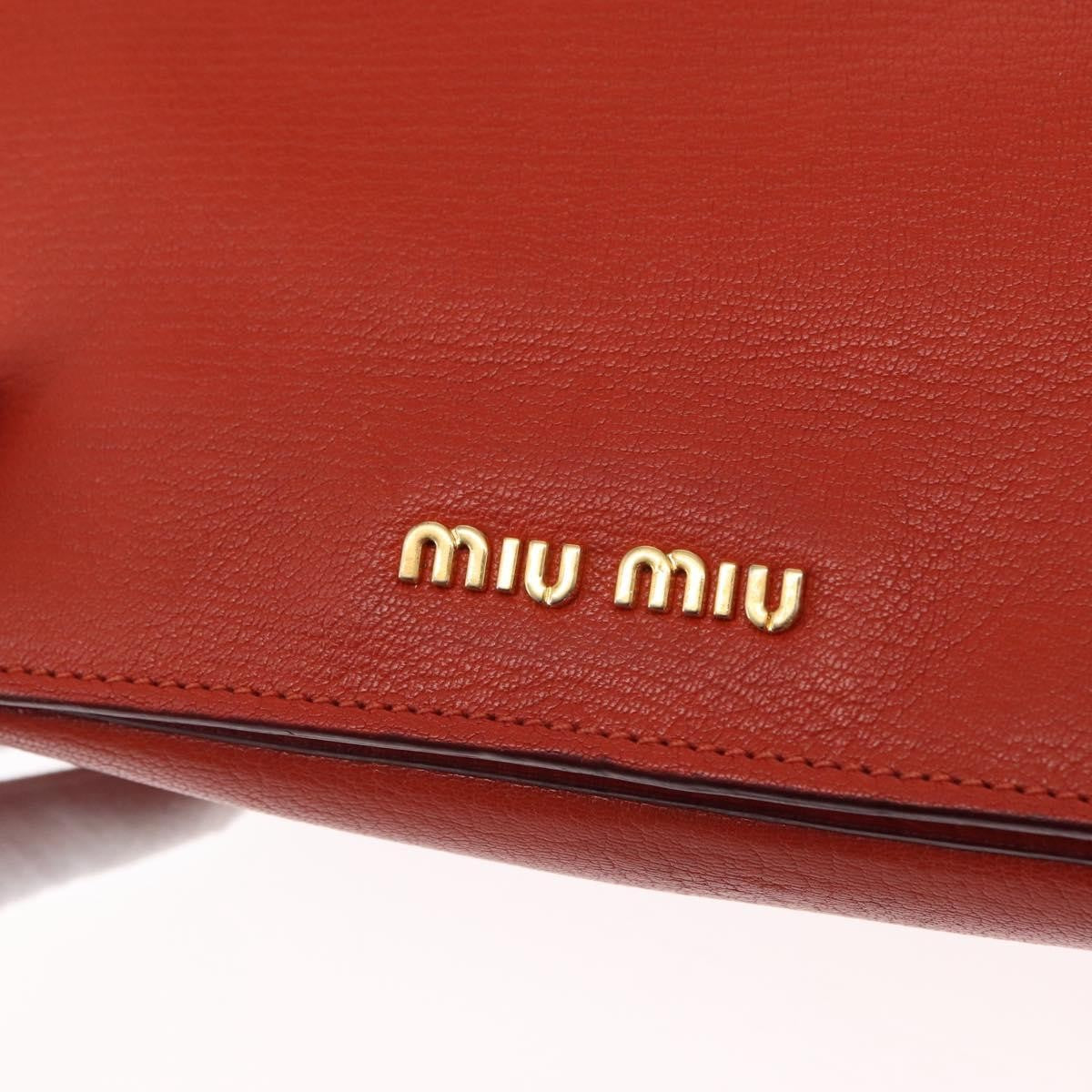 Miu Miu Madras Top Handle Leather, Red, Leather, Handbag