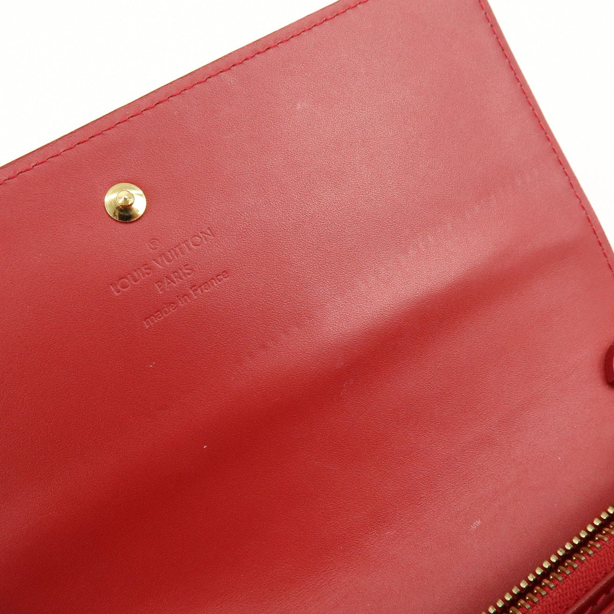 Louis Vuitton Chaine Monogram Vernis, Red, Patent Leather, Crossbody Bag