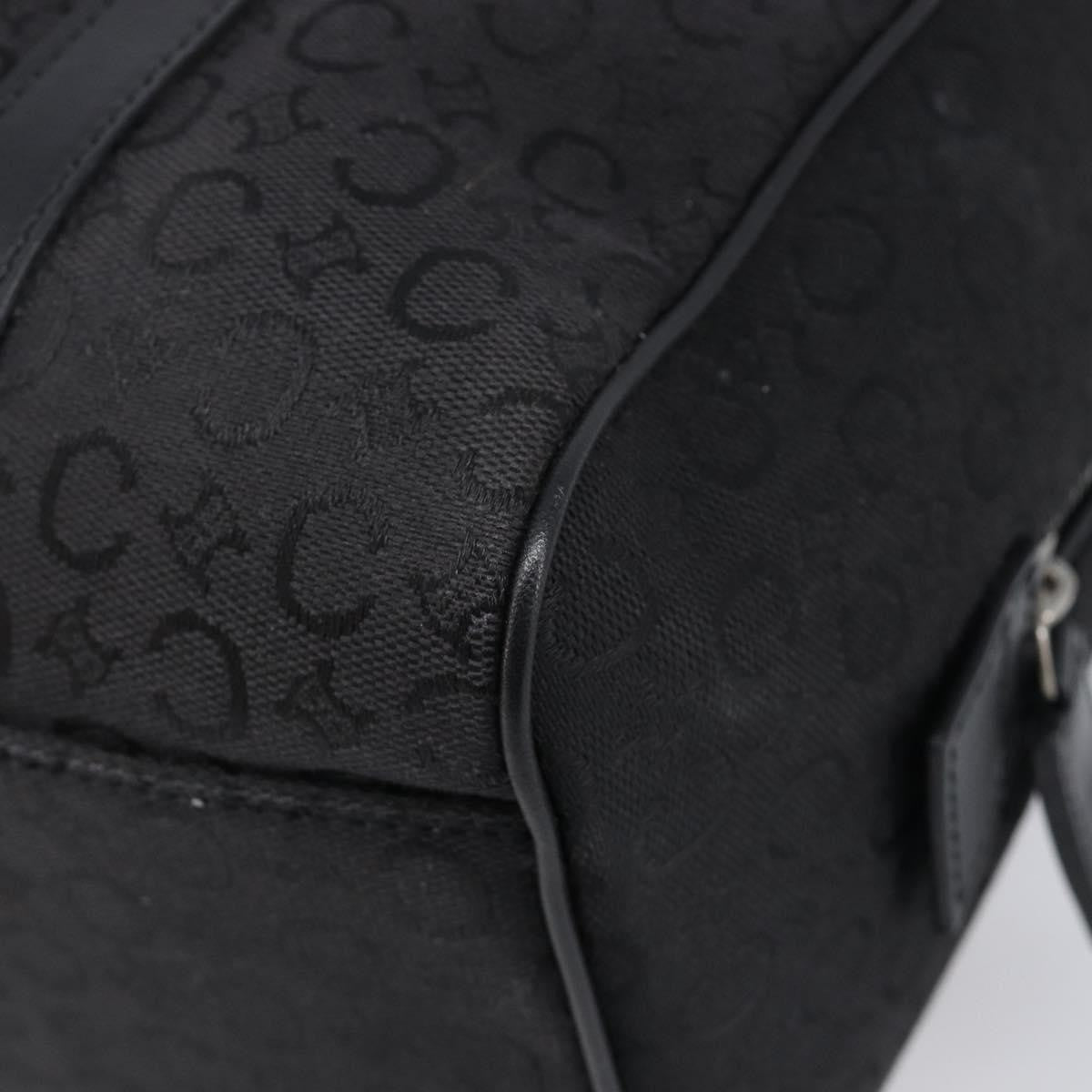 Celine Boston C Macadam Canvas, Black, Canvas, Handbag