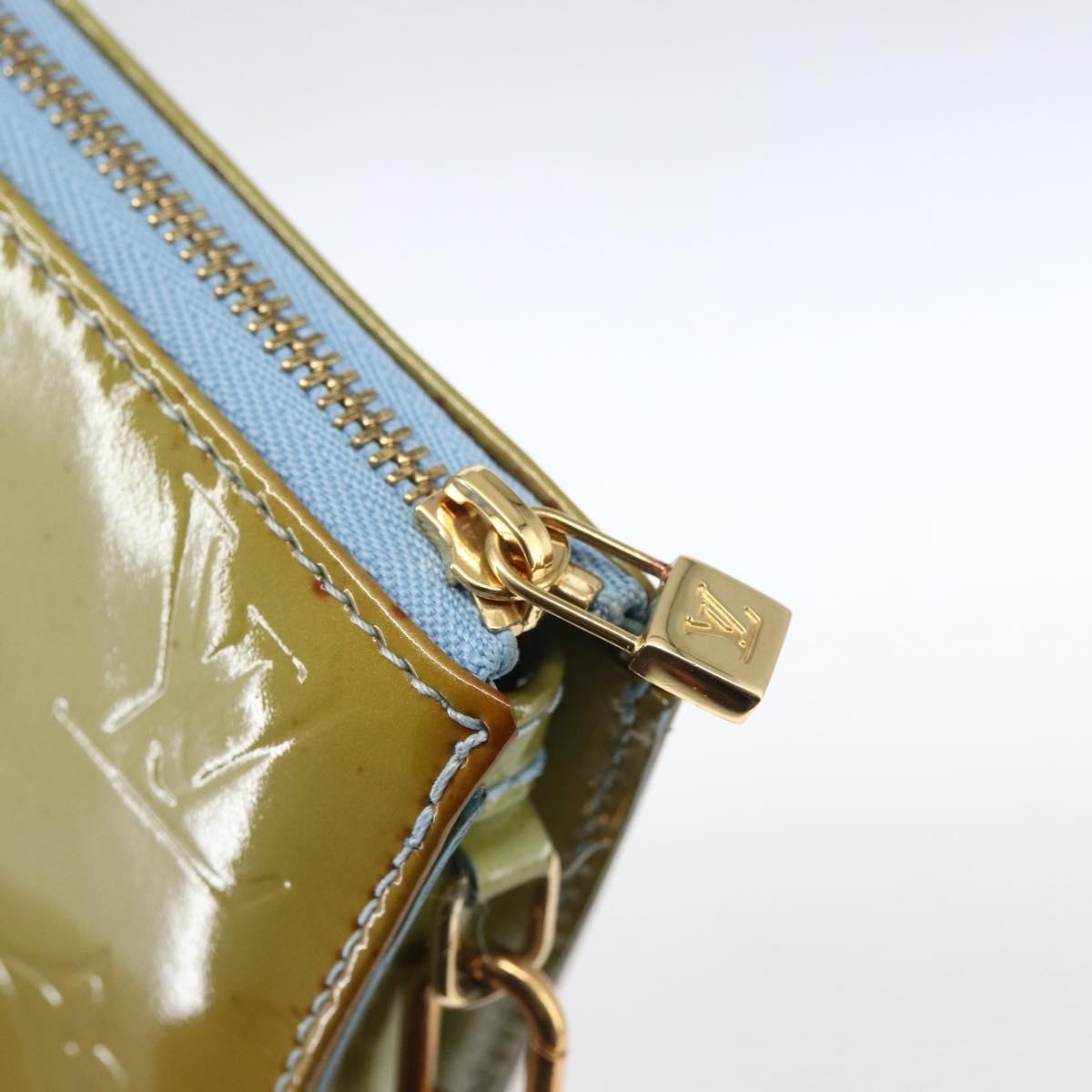 Louis Vuitton Lexington Pochette Monogram Vernis, Green, Patent Leather, Clutch