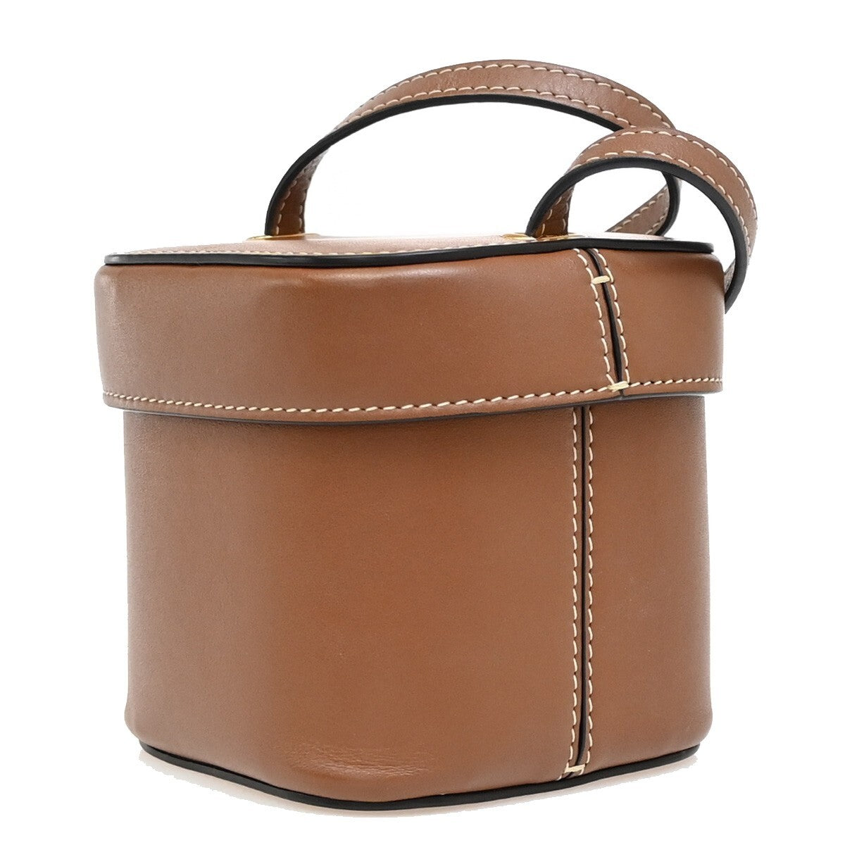 Celine Cuir Triomphe Box Leather, Brown, Leather, Handbag