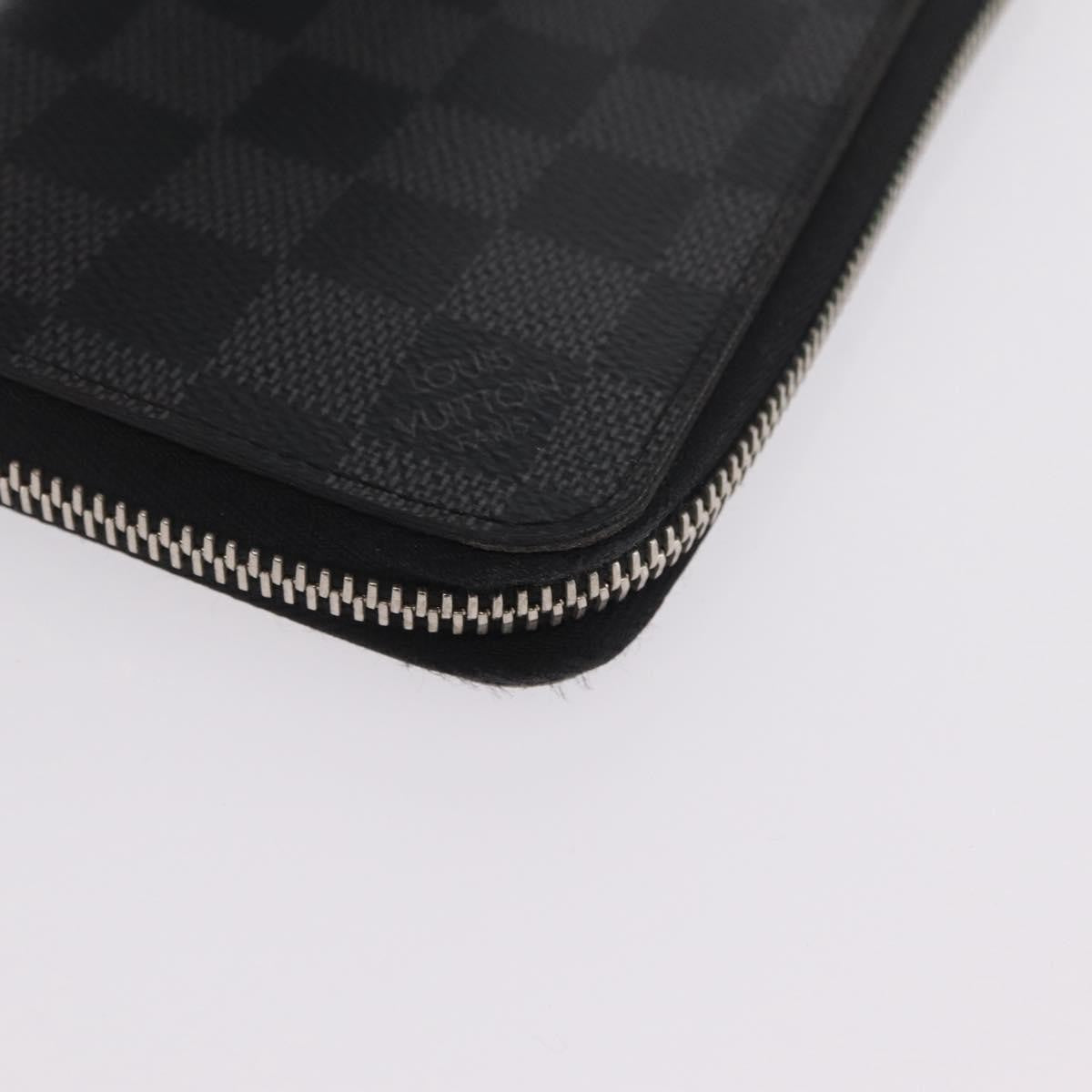 Louis Vuitton Zippy Damier Graphite, Gray, Canvas, Wallet