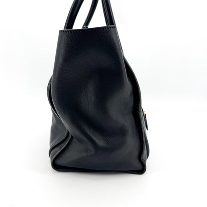 Celine Luggage Embossed Leather, Black, Leather, Handbag