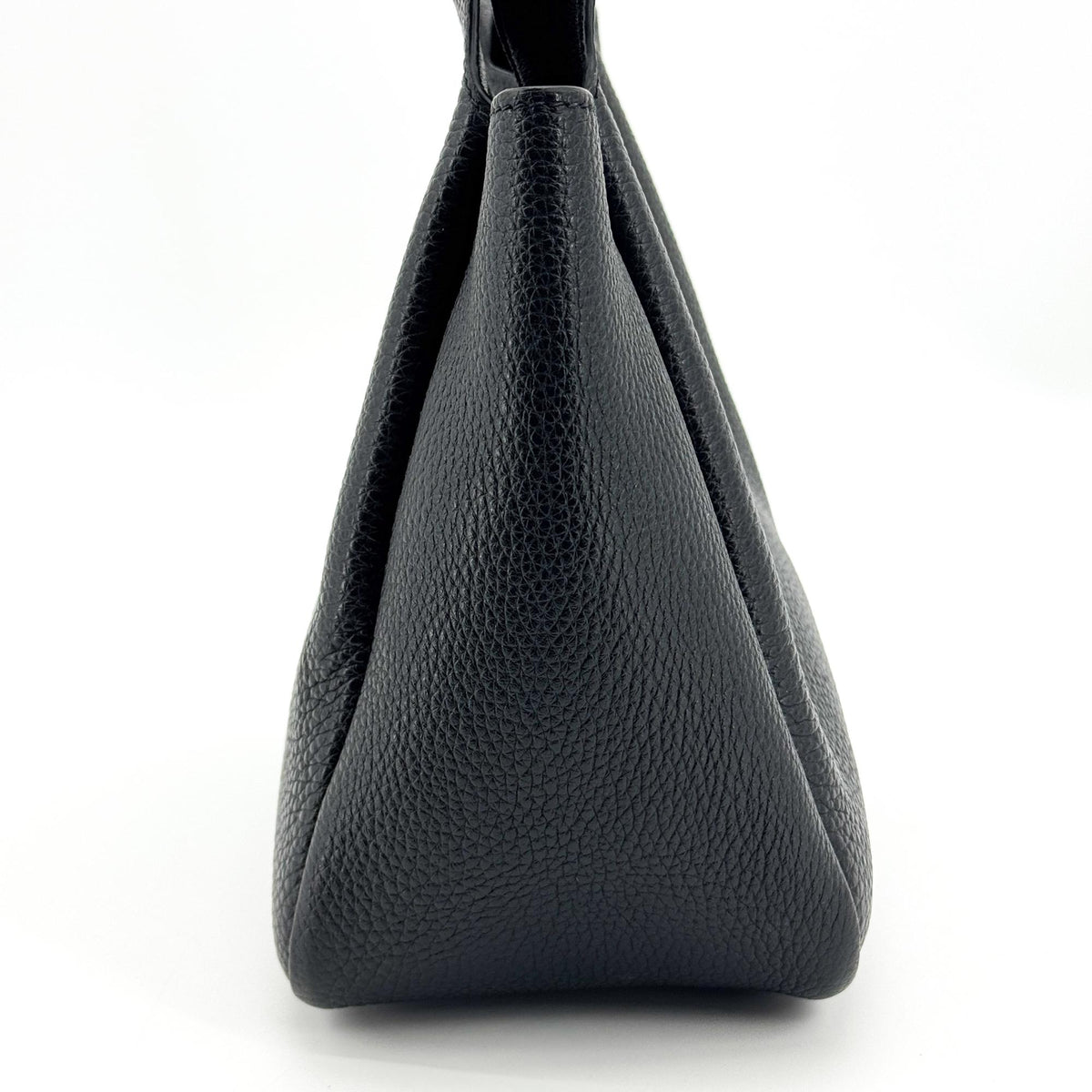Prada Flou Dynamique Open Vitello Daino, Black, Leather, Tote Bag