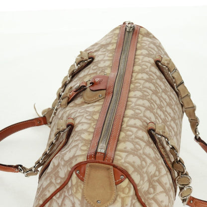 Christian Dior Vintage Trotter Romantique Boston Diorissimo Coated Canvas, Beige, Canvas, Handbag