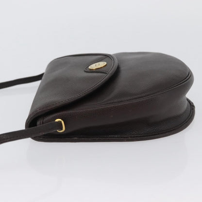 Christian Dior Vintage CD Logo Leather, Brown, Leather, Shoulder Bag