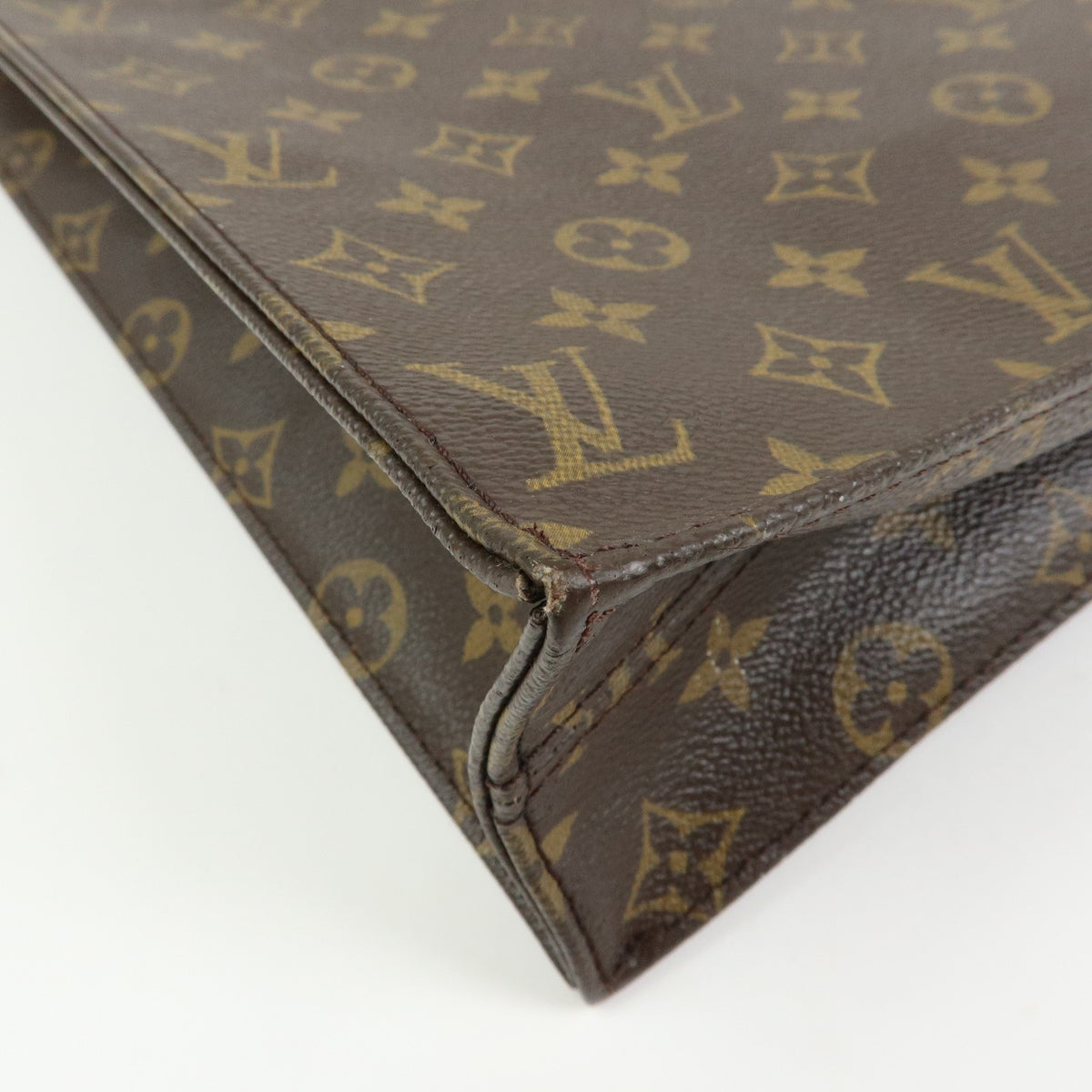 Louis Vuitton Vintage Sac Plat Monogram Canvas, Brown, Canvas, Handbag