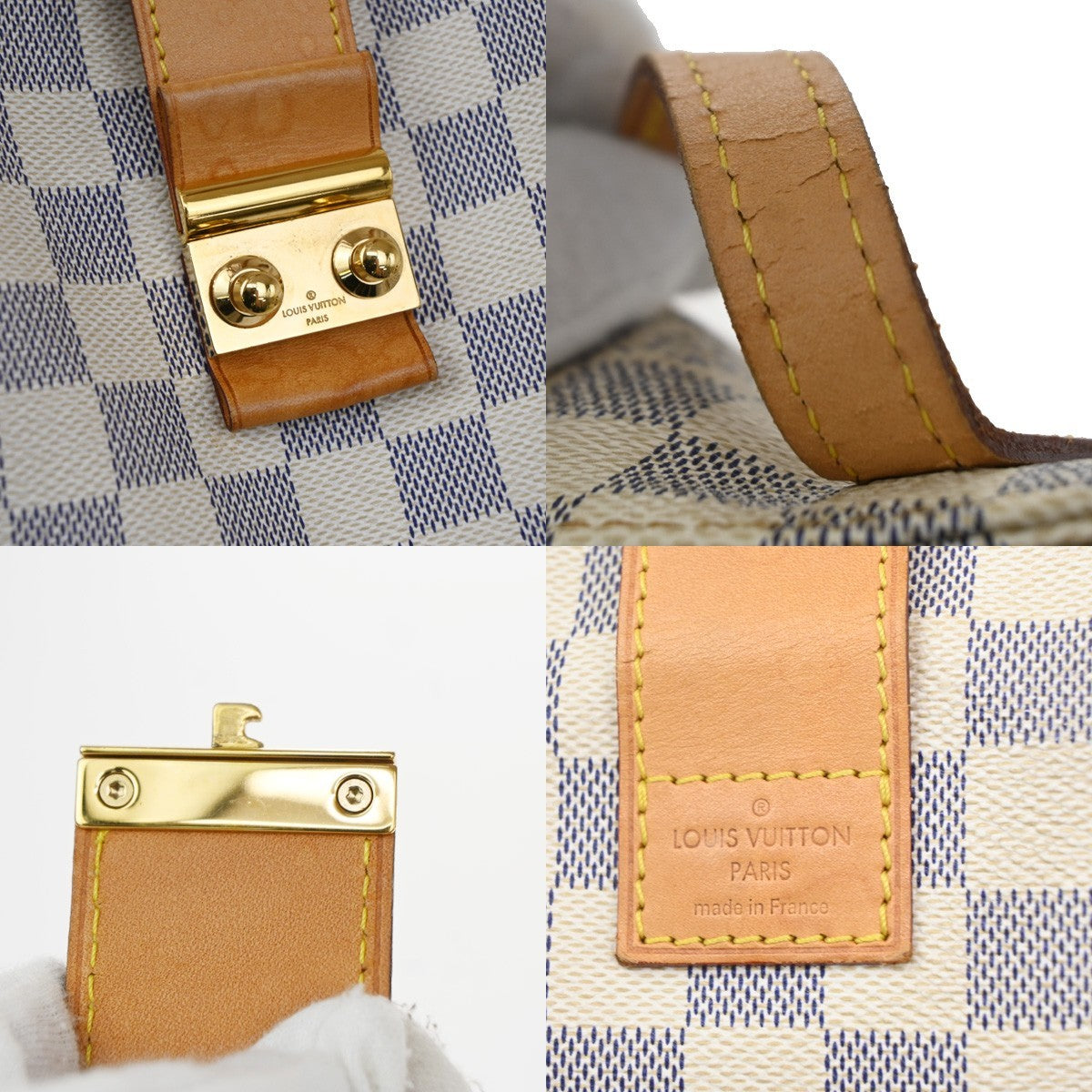 Louis Vuitton Salina Damier, White, Canvas, Handbag