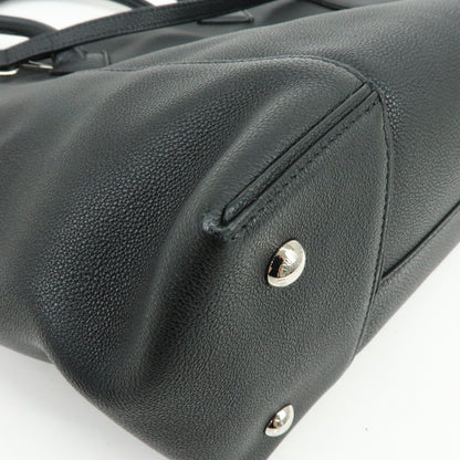 Louis Vuitton Soft Lockit Leather, Black, Leather, Handbag