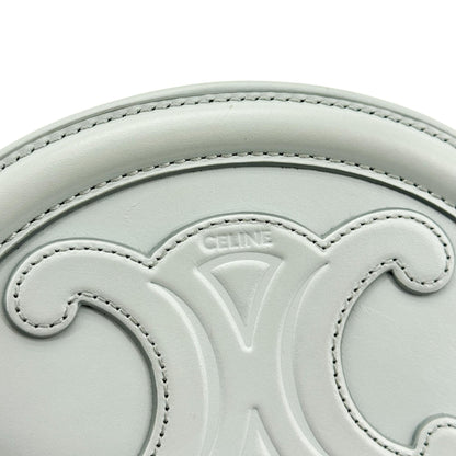 Celine Triomphe Oval Leather, Blue, Leather, Crossbody Bag