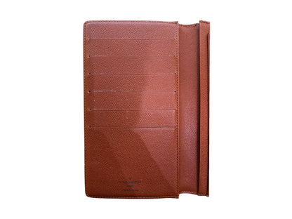 Louis Vuitton Vintage Checkbook Monogram Canvas, Brown, Canvas, Wallet