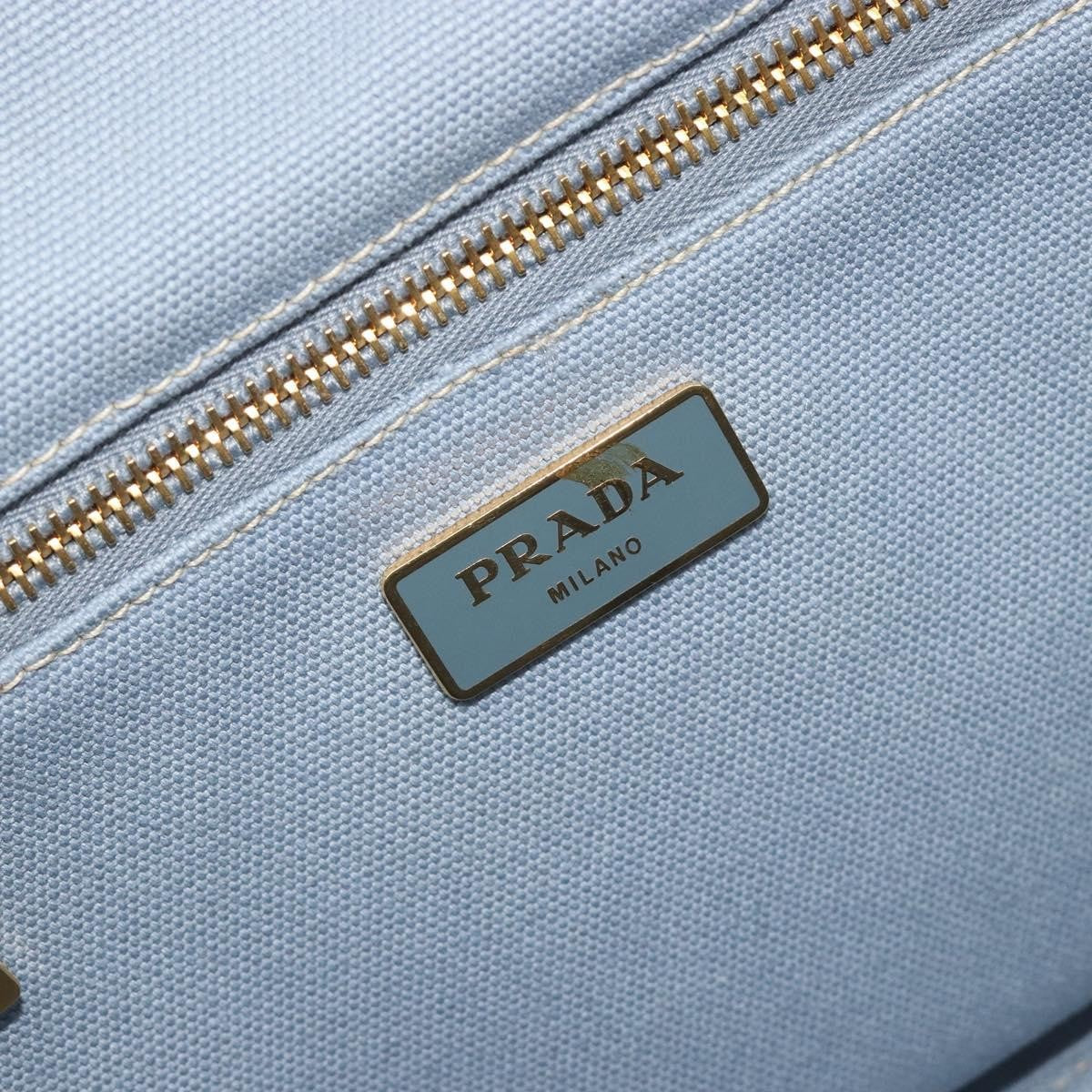 Prada Canapa Canvas, Blue, Canvas, Tote Bag