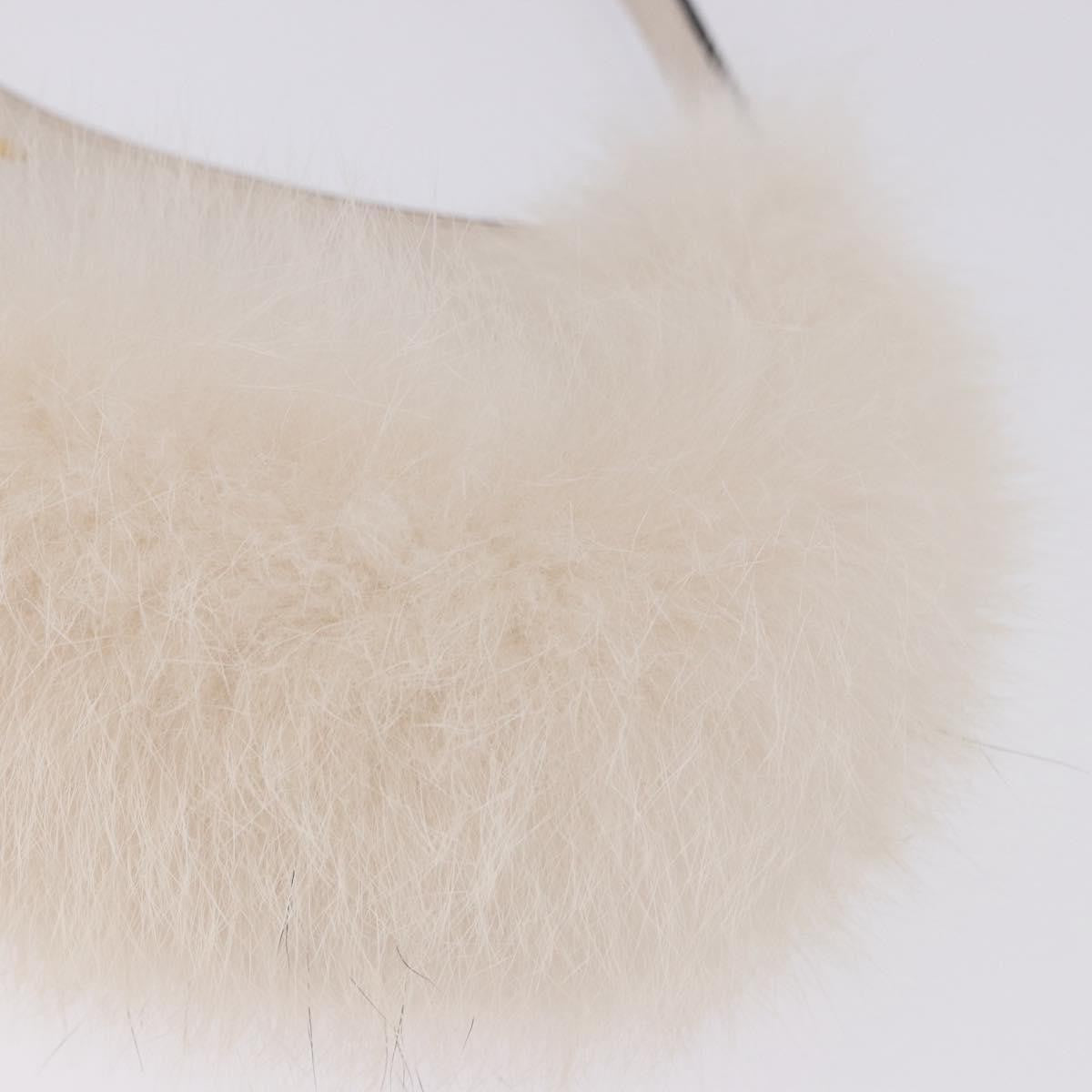 Fendi O'Lock Swing Leather with Fur, White, Leather, Shoulder Bag