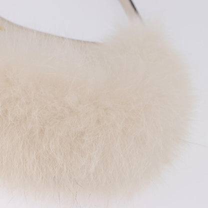 Fendi O'Lock Swing Leather with Fur, White, Leather, Shoulder Bag