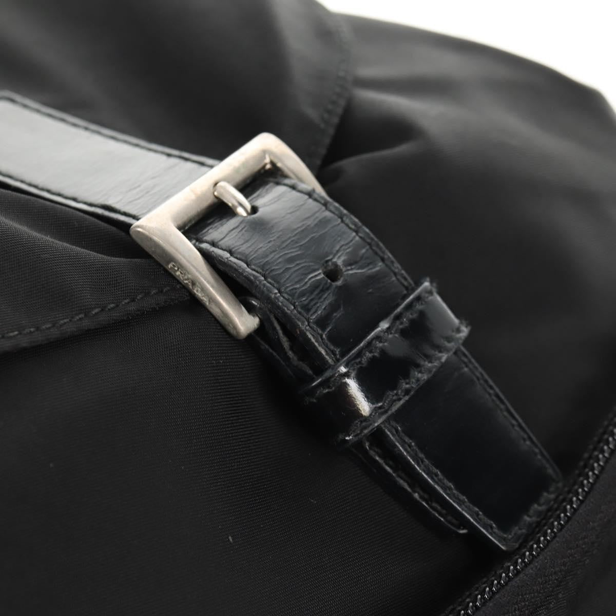 Prada Front Pocket Tessuto, Black, Nylon, Backpack