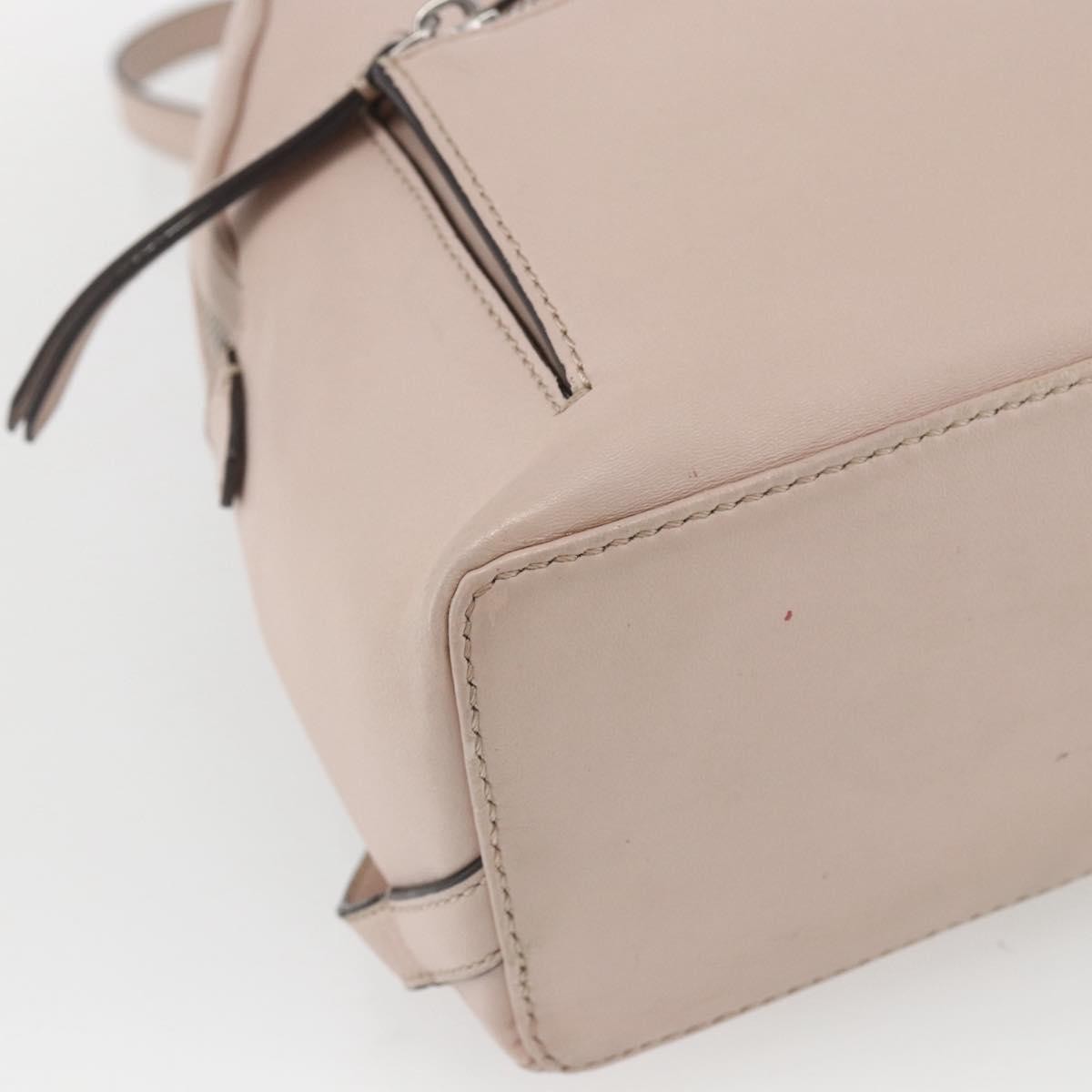 Fendi By The Way Leather, Beige, Leather, Backpack