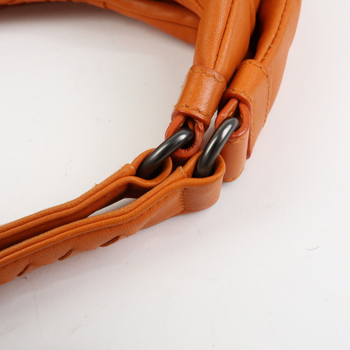 Bottega Veneta Campana Hobo Intrecciato Nappa, Orange, Leather, Shoulder Bag