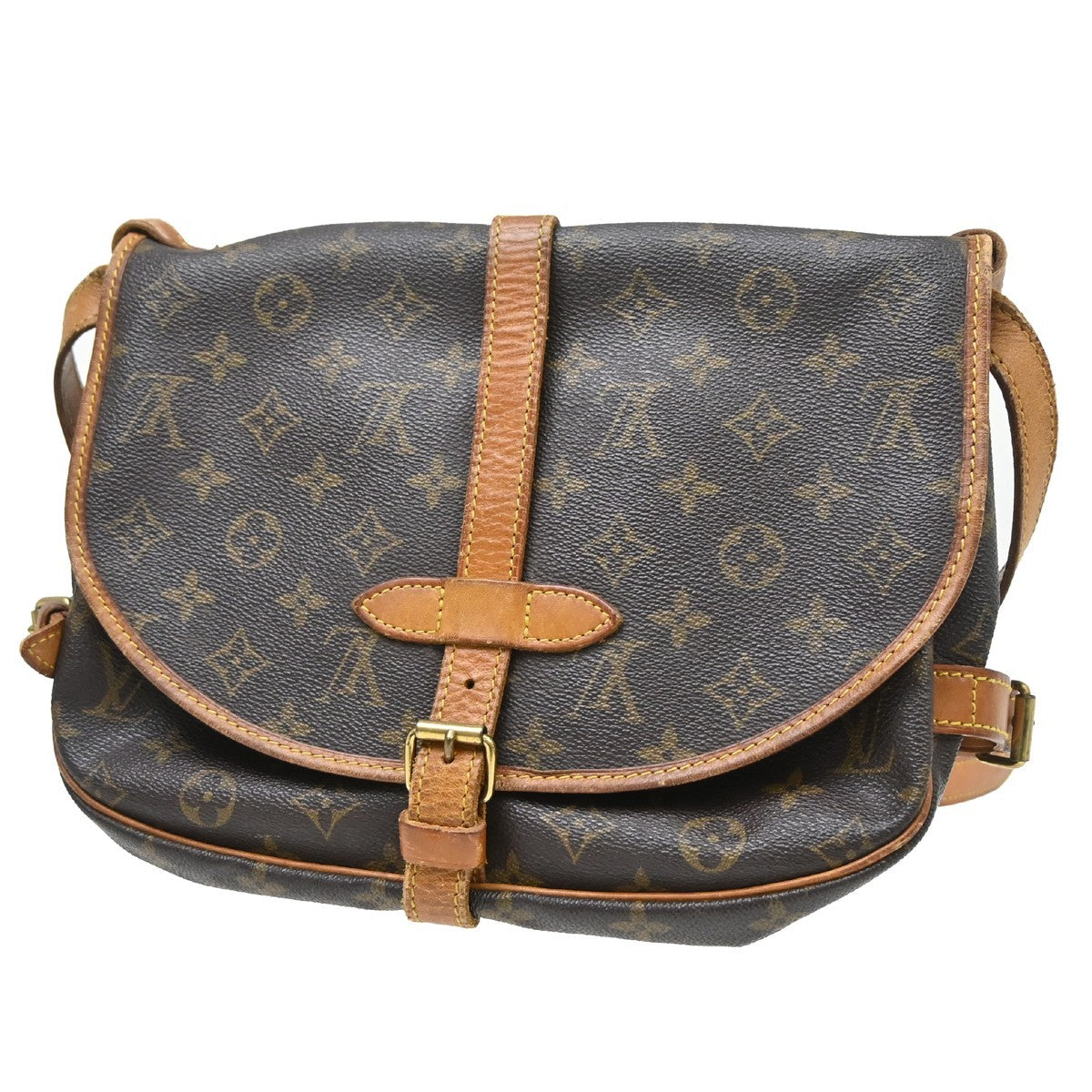 Louis Vuitton Saumur Monogram Canvas, Brown, Canvas, Shoulder Bag
