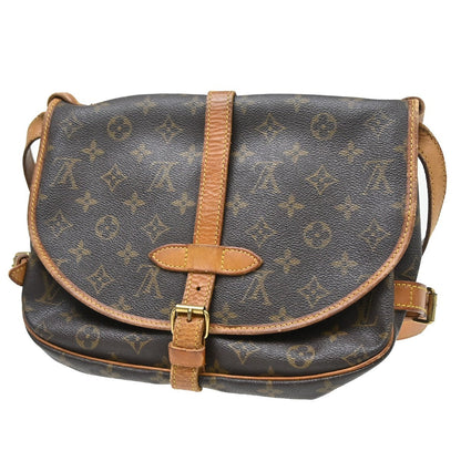 Louis Vuitton Saumur Monogram Canvas, Brown, Canvas, Shoulder Bag