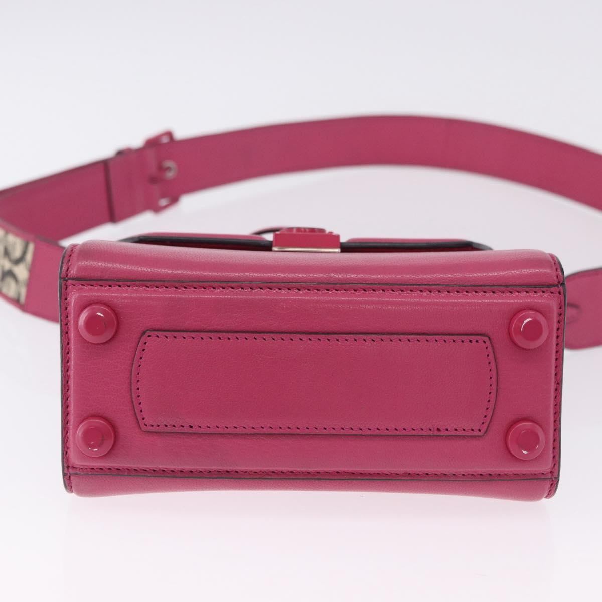 Salvatore Ferragamo Boxyz Top Handle Leather, Pink, Leather, Handbag