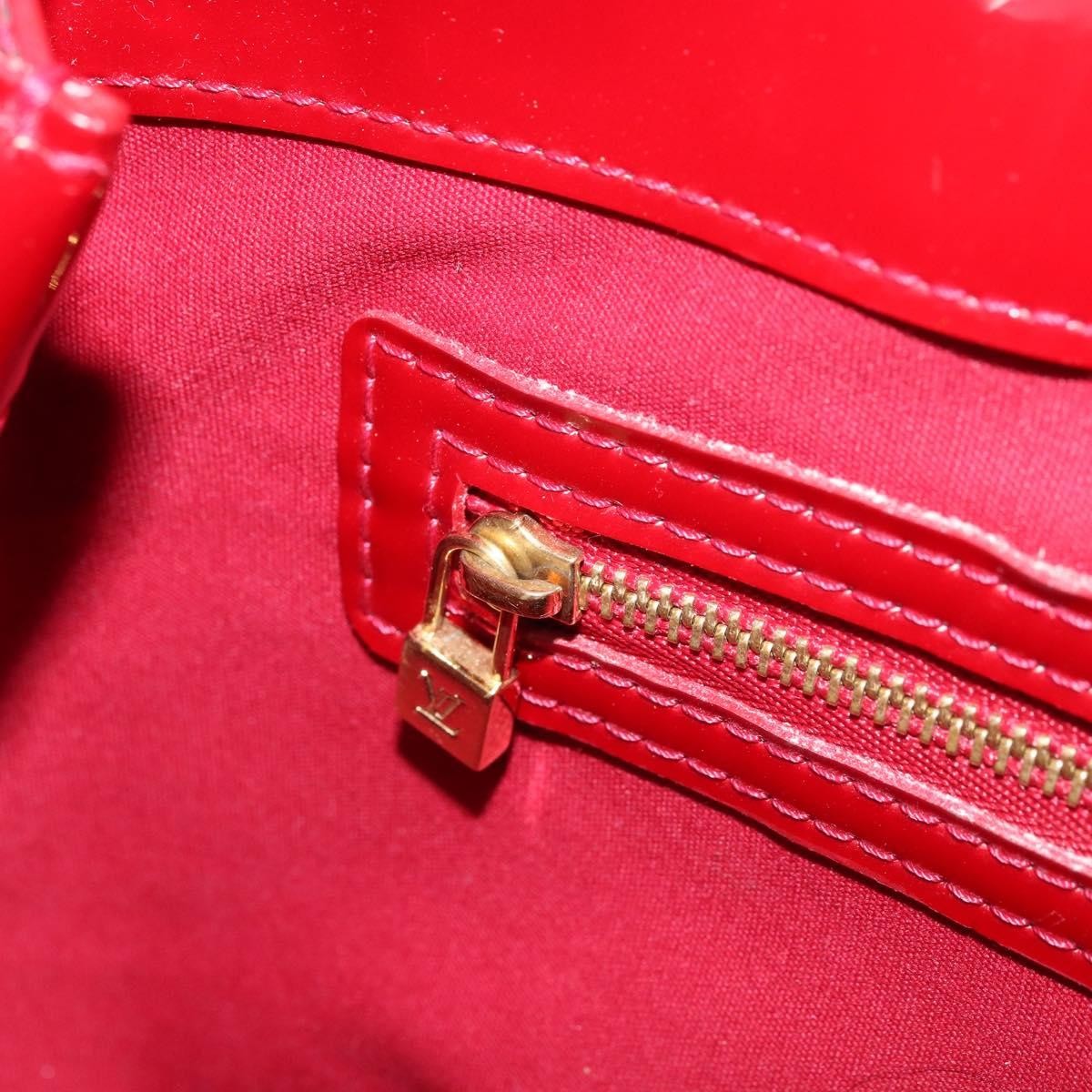 Louis Vuitton Wilshire Monogram Vernis, Red, Patent Leather, Handbag